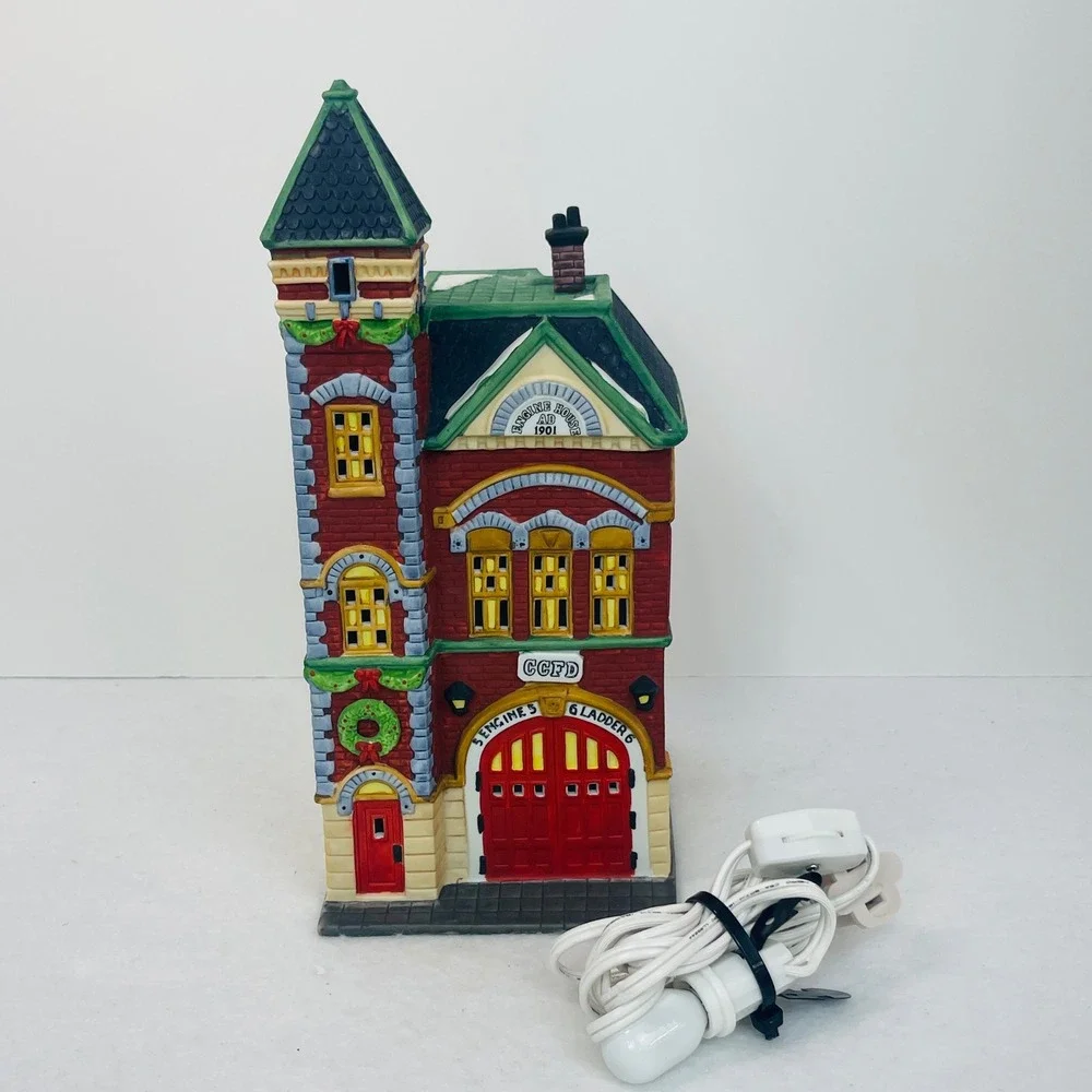 Dept 56 Red Brick Fire Station Christmas In The City Heritage Village 5536-0